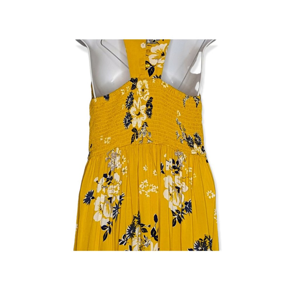 Japna Yellow a & Blue Maxi Dress Size Small - Picture 10 of 14